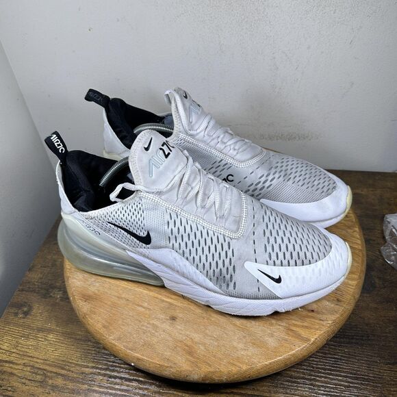 Nike Air Max 270 Shoes Mens Size 13 White Black AH8050-100 Running Sneakers main image 8
